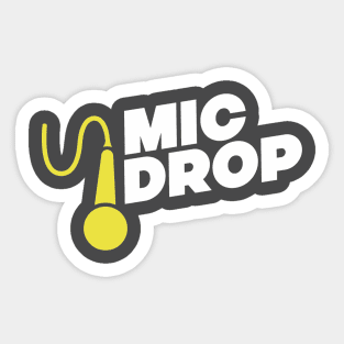 Mic Drop NZ (White Text) Sticker